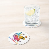 Kunst voor de Vredesliefdeskunst voor kunstenaars  Kartonnen Onderzetters (Insitu)