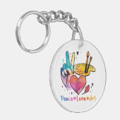 Kunst voor de Vredesliefdeskunst voor kunstenaars  Sleutelhanger (Voorkant Links)