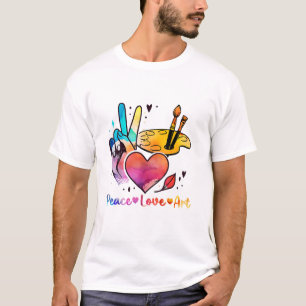 Kunst voor de Vredesliefdeskunst voor kunstenaars T-shirt