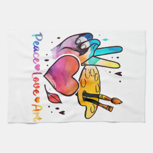 Kunst voor de Vredesliefdeskunst voor kunstenaars Theedoek