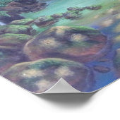 Kunst voor de waterval in het bos poster (Hoek)