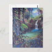 Kunst voor de waterval in het regenwoud briefkaart (Voorkant / Achterkant)