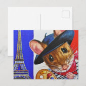 Kunst voor de Waterverf van de Eiffeltoren van Fra Briefkaart (Voorkant / Achterkant)