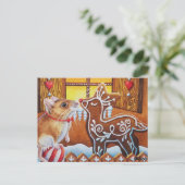 Kunst voor de Waterverf van Gingerbrood House Mous Briefkaart (Staand voorkant)
