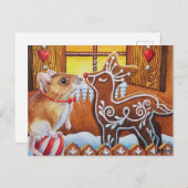 Kunst voor de Waterverf van Gingerbrood House Mous Briefkaart (Voorkant / Achterkant)