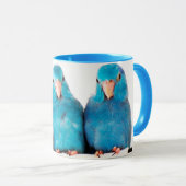Kunst voor driepunts Pacific Blue Parrotlet Mok Cu (Voorkant rechts)