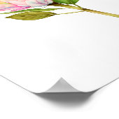 Kunst voor exotische roze Waterverf Poster (Hoek)