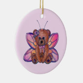 Kunst voor feiele teddybeer van Renee Lavoie Keramisch Ornament (Rechts)