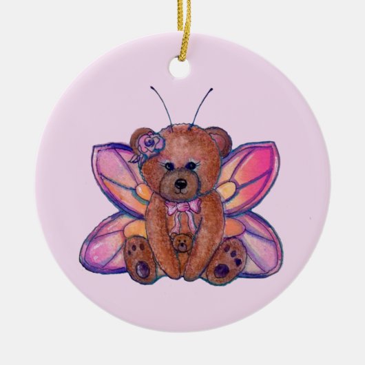 Kunst voor feiele teddybeer van Renee Lavoie Keramisch Ornament (Voorkant)