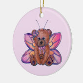 Kunst voor feiele teddybeer van Renee Lavoie Keramisch Ornament (Links)