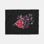 Kunst voor Floral Butterfly Fleece Deken (Voorkant (Horizontaal))