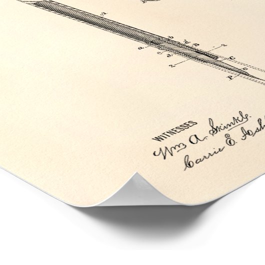 Kunst voor fontein Pen 1884 - Oude portier Poster (Hoek)