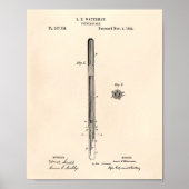 Kunst voor fontein Pen 1884 - Oude portier Poster (Voorkant)