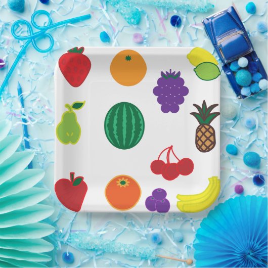 Kunst voor fruit papieren bordje (Feest)