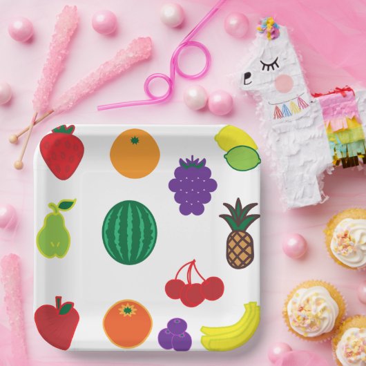 Kunst voor fruit papieren bordje (Feest)