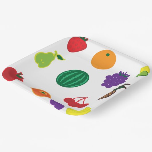 Kunst voor fruit papieren bordje (Gebogen)