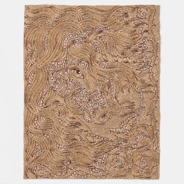 Kunst voor geborduurd hout fleece deken