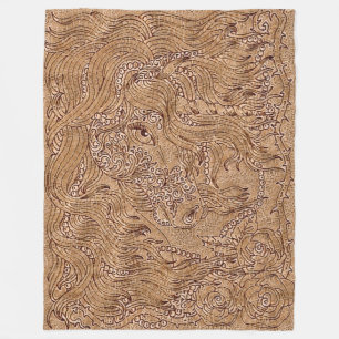 Kunst voor geborduurd hout fleece deken