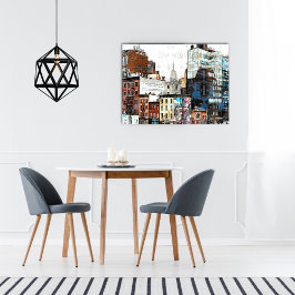 Kunst voor gemengde media Canvas Afdruk