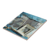 Kunst voor gemengde mediageletterdheid tegeltje (Zijkant)