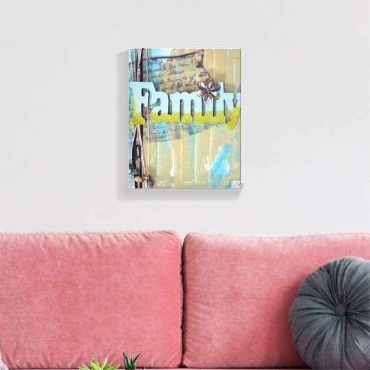 Kunst voor gemengde mediamoederen canvas afdruk (Insitu (Woonkamer))