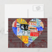 Kunst voor gerecycleerd Amerikaanse Bord Briefkaart (Voorkant / Achterkant)