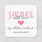 Kunst voor handgemaakt met Love Etsy Home Crafter Vierkante Visitekaartje (Voorkant)