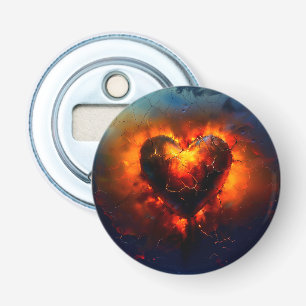 Kunst voor hart button flesopener