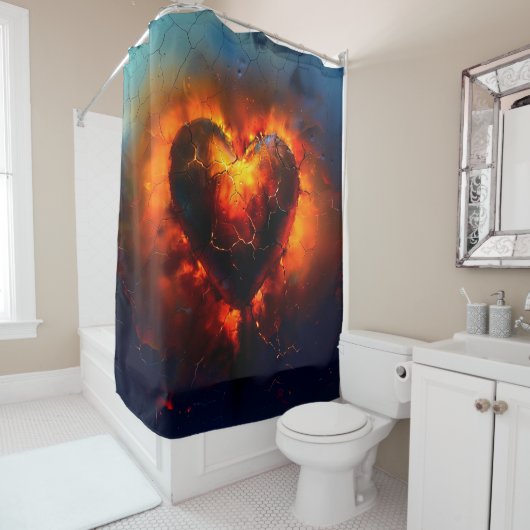 Kunst voor hart douchegordijn (In situ)