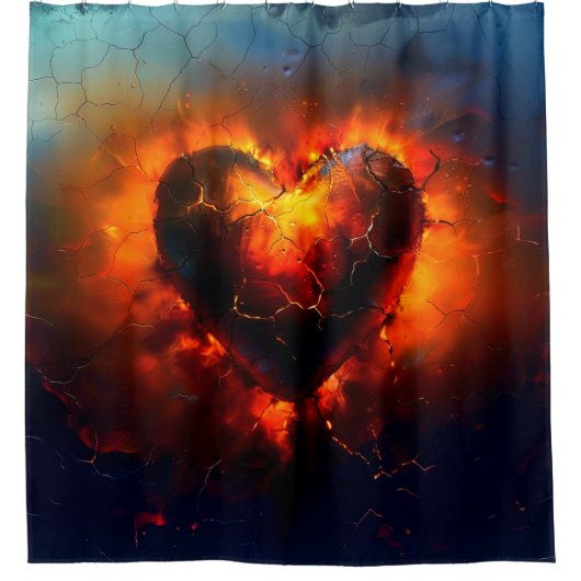 Kunst voor hart douchegordijn (Voorkant)