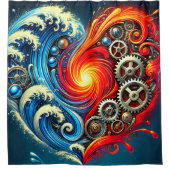 Kunst voor hart douchegordijn (Voorkant)