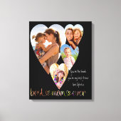 Kunst voor Heart Shaped Foto Best Mam Ever Typogra Canvas Afdruk (Voorkant)