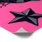 Kunst voor hemels en sterren Druk roze gothische f Poster (Hoek)