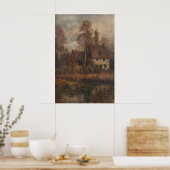 Kunst voor herfst landschappen print, Melancholisc Poster (Keuken)