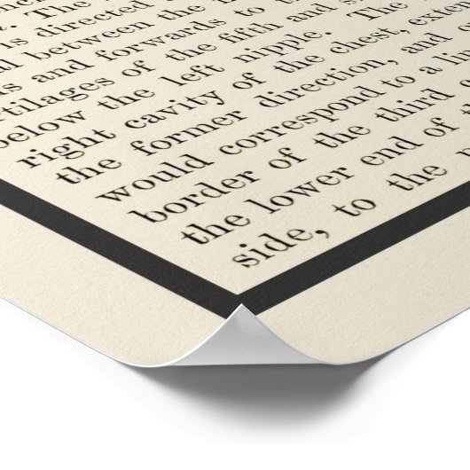 Kunst voor het anatomieboek van het hart Afdrukken Poster (Hoek)