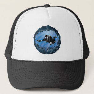 Kunst voor het duiken van de grot - Schuba-duiker Trucker Pet