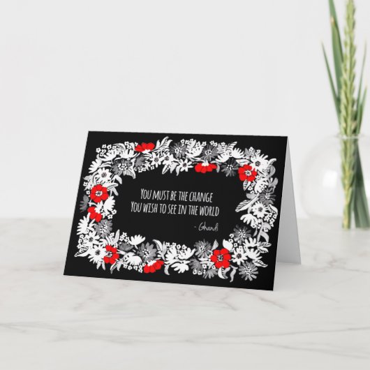 Kunst voor het goede doel wenskaart feestdagen kaart (Voorkant)