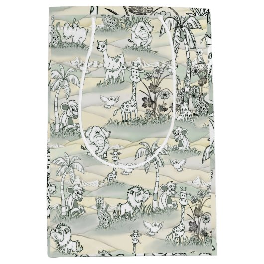 Kunst voor het kleuren van lijnen medium cadeauzakje (Voorkant)