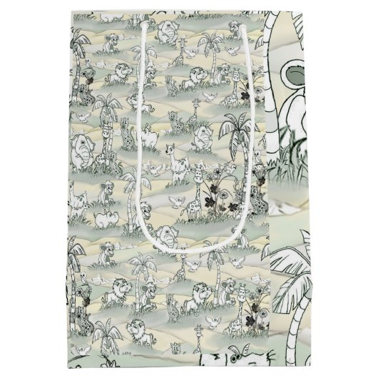 Kunst voor het kleuren van lijnen medium cadeauzakje (Achterkant)