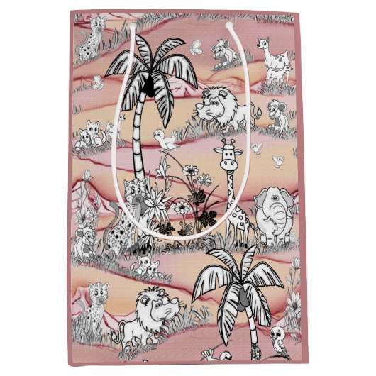 Kunst voor het kleuren van lijnen medium cadeauzakje (Voorkant)