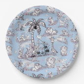 Kunst voor het kleuren van lijnen papieren bordje (Voorkant)