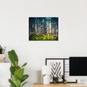 Kunst voor het landschap van de Natuur van de bosb Poster (Thuiskantoor)