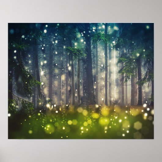 Kunst voor het landschap van de Natuur van de bosb Poster (Voorkant)