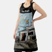 Kunst voor het leven van de visser - vind aas hier schort (Insitu)