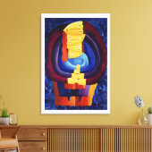 Kunst voor het samenvoegen van familieleden met mo canvas afdruk (Insitu (Woonkamer))