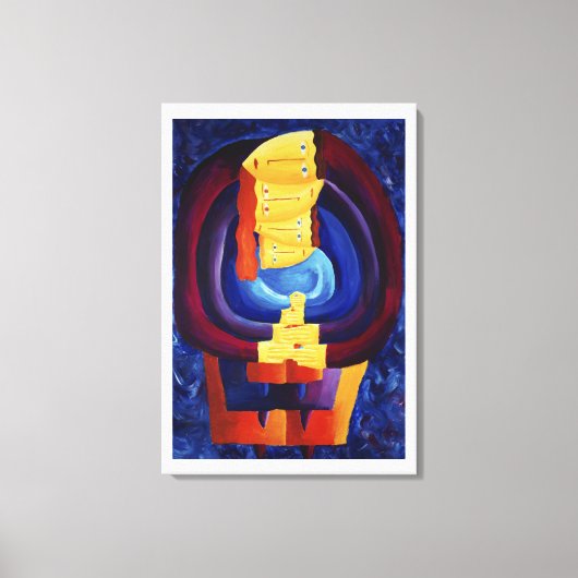 Kunst voor het samenvoegen van familieleden met mo canvas afdruk (Voorkant)