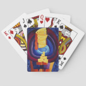 Kunst voor het samenvoegen van familieleden met mo pokerkaarten (Achterkant)