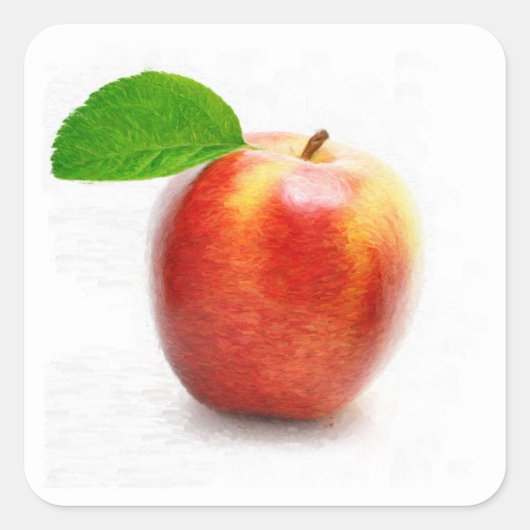 Kunst voor het schilderen van appelfruit - Sticker (Voorkant)