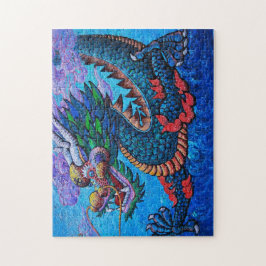Kunst voor het schilderen van olie uit drakenolie, legpuzzel
