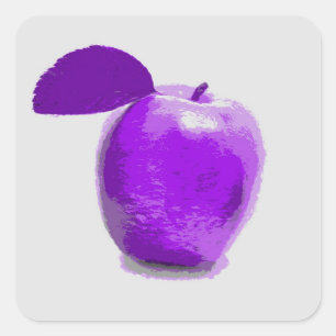 Kunst voor het schilderen van Paarse appelgroenten Vierkante Sticker